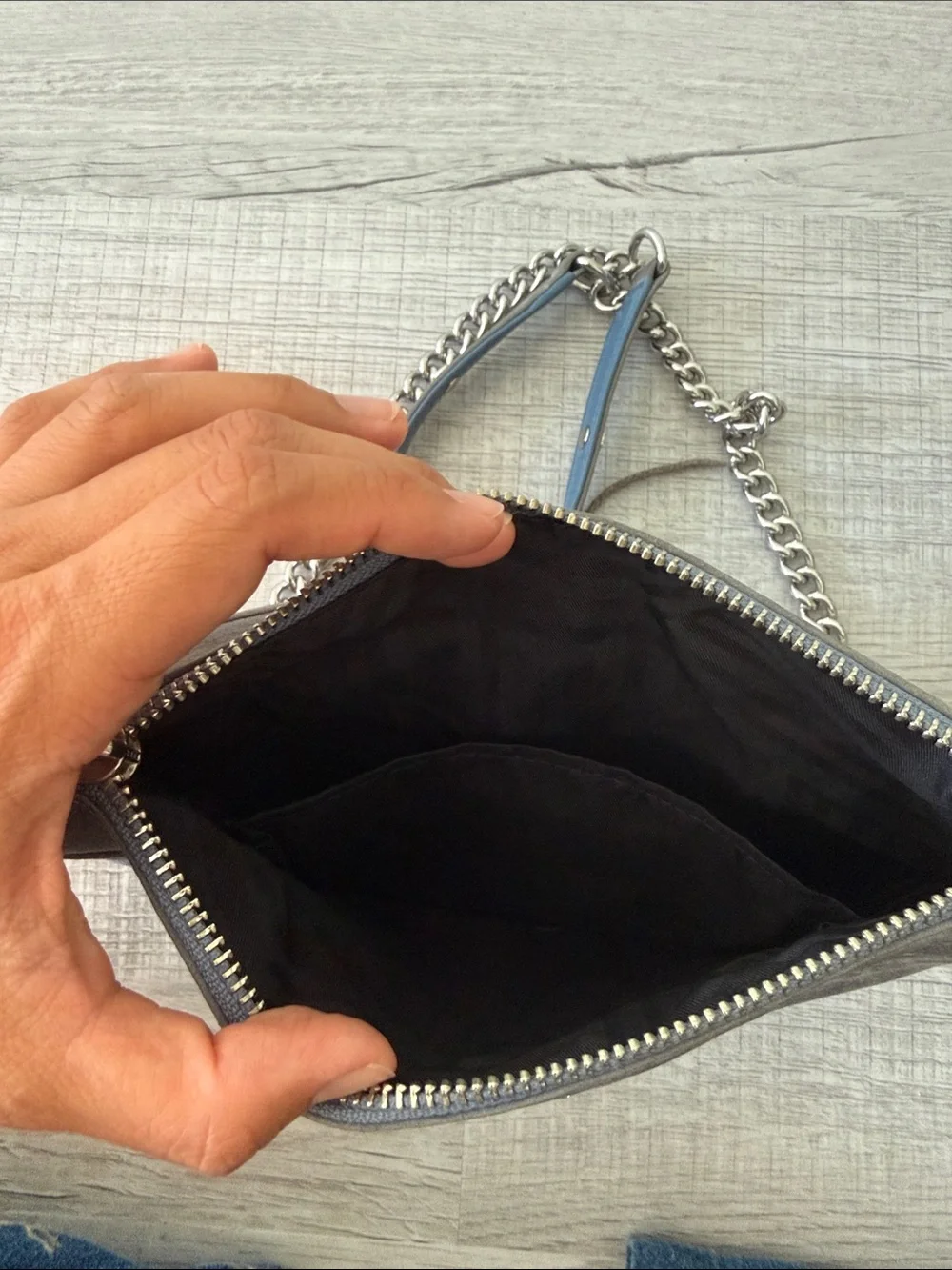 Rebecca Minkoff Mini MAC Gray Suede Mini Crossbody with Chain
